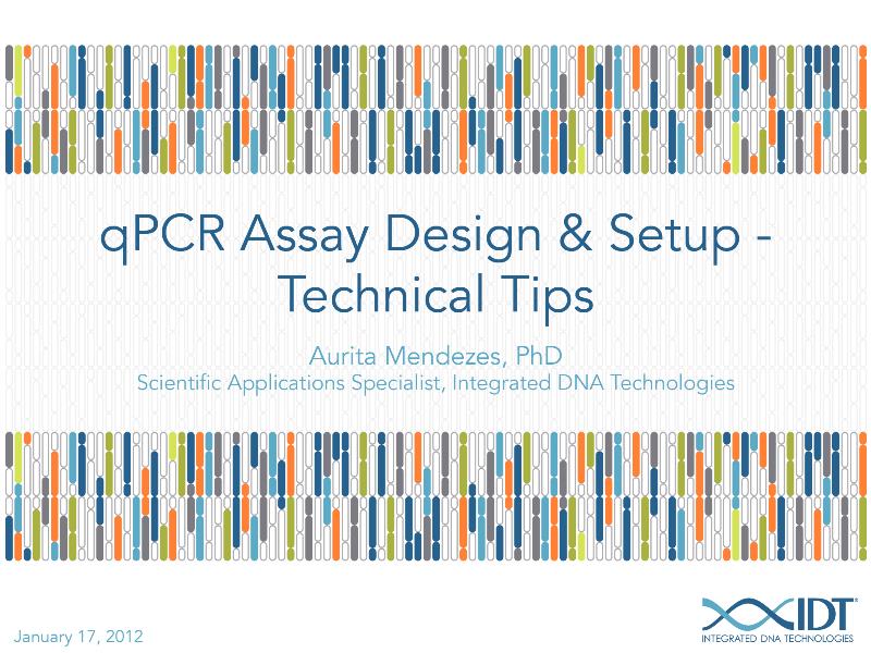 qPCRassaydesignandsetupTechnicaltips